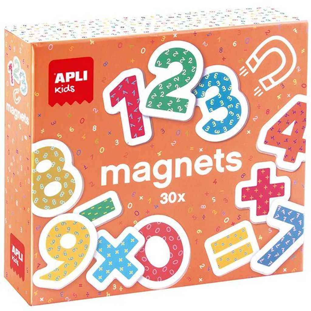 APLI Kids 18885 Jeu de 30 Magnets Chiffres 123 pour Apprendre à Compter
