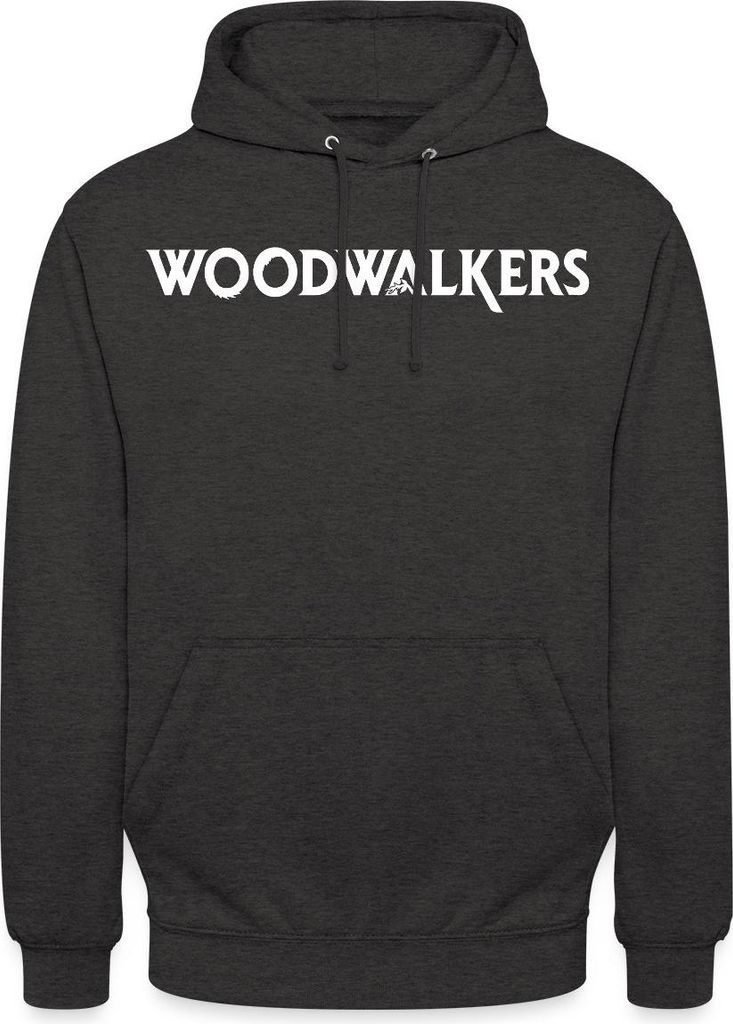 Spreadshirt Woodwalkers Film Logo Schriftzug Uni Hoodie, M, Anthrazit