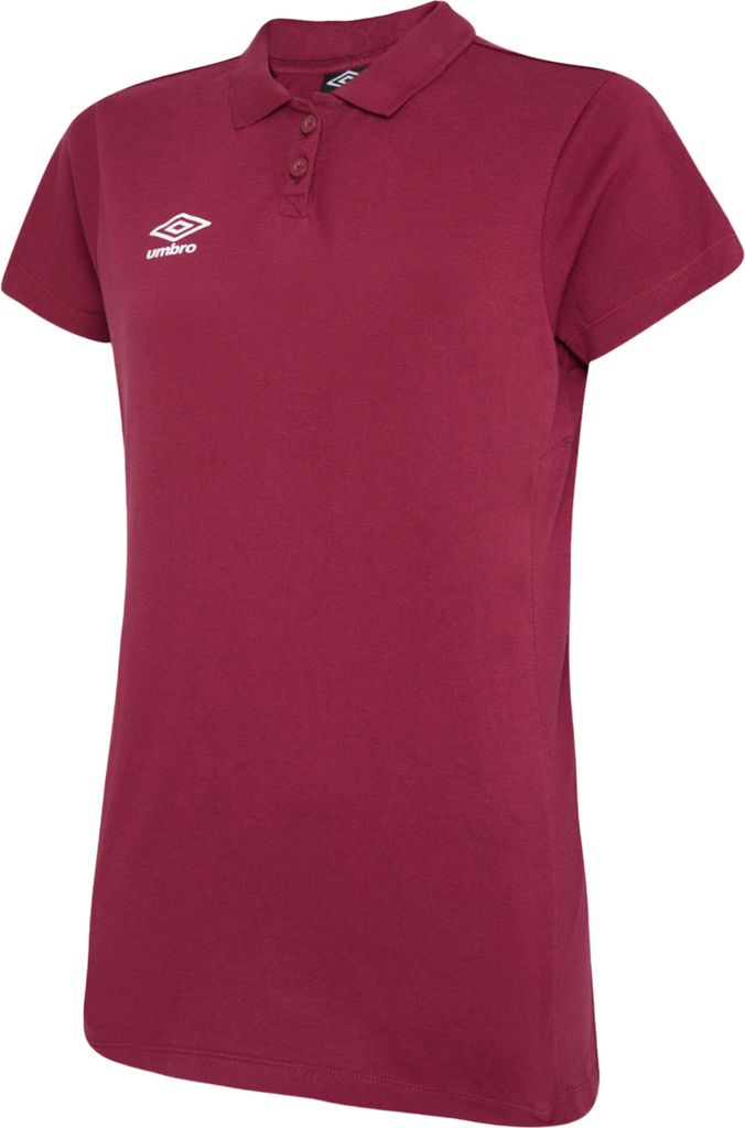Umbro - "Club Essential" Poloshirt für Damen UO841 (40 DE) (Weinrot/Weiß)