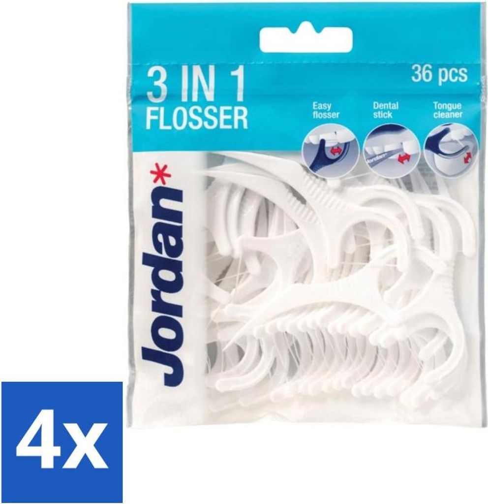 Jordan Flosser 3-in-1 50 Stück - Vorteilspack - 4 Stücke