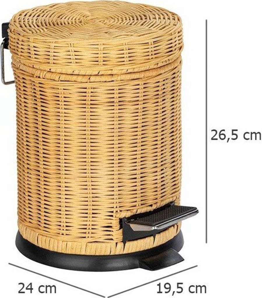 Kosz z pedałem nożnym MANILA, 3 L, WENKO Zdjęcie produktu 3