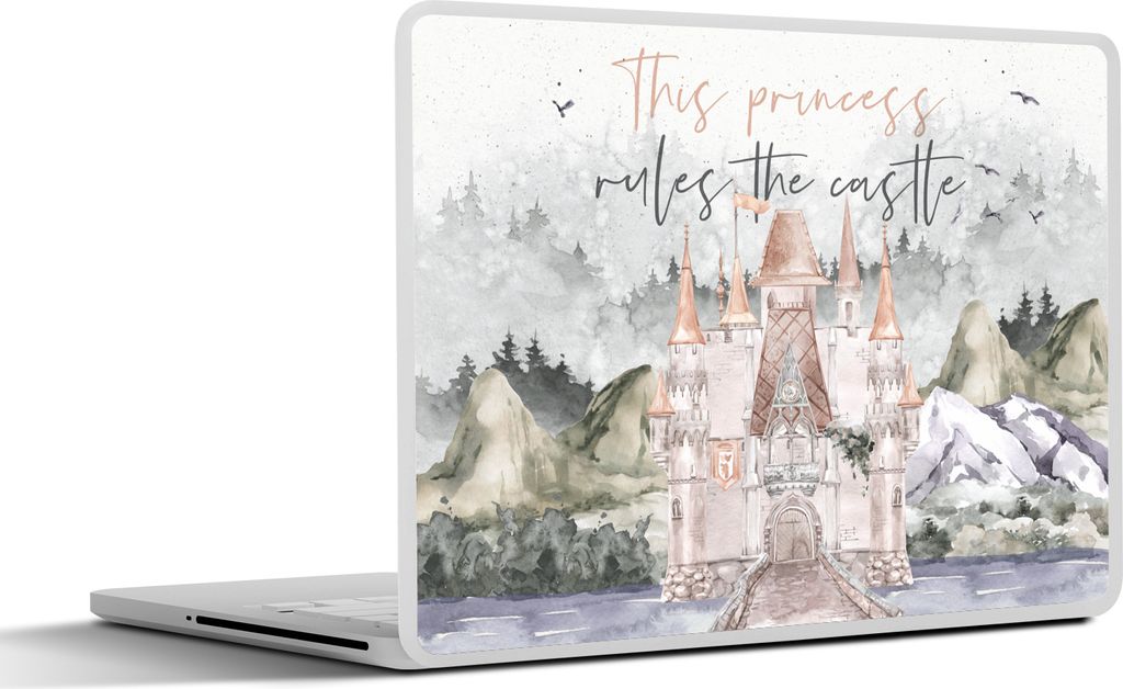 MuchoWow Laptop Aufkleber Sticker Cover Zitate - Sprichwörter - Diese Prinzessin regiert das Schloss - Prinzessin - Kinder - Baby - Mädchen 36....