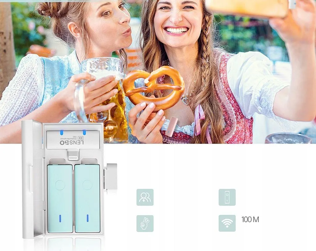 Micro cravate sans fil double avec boîtier de charge pour iPhone - 3