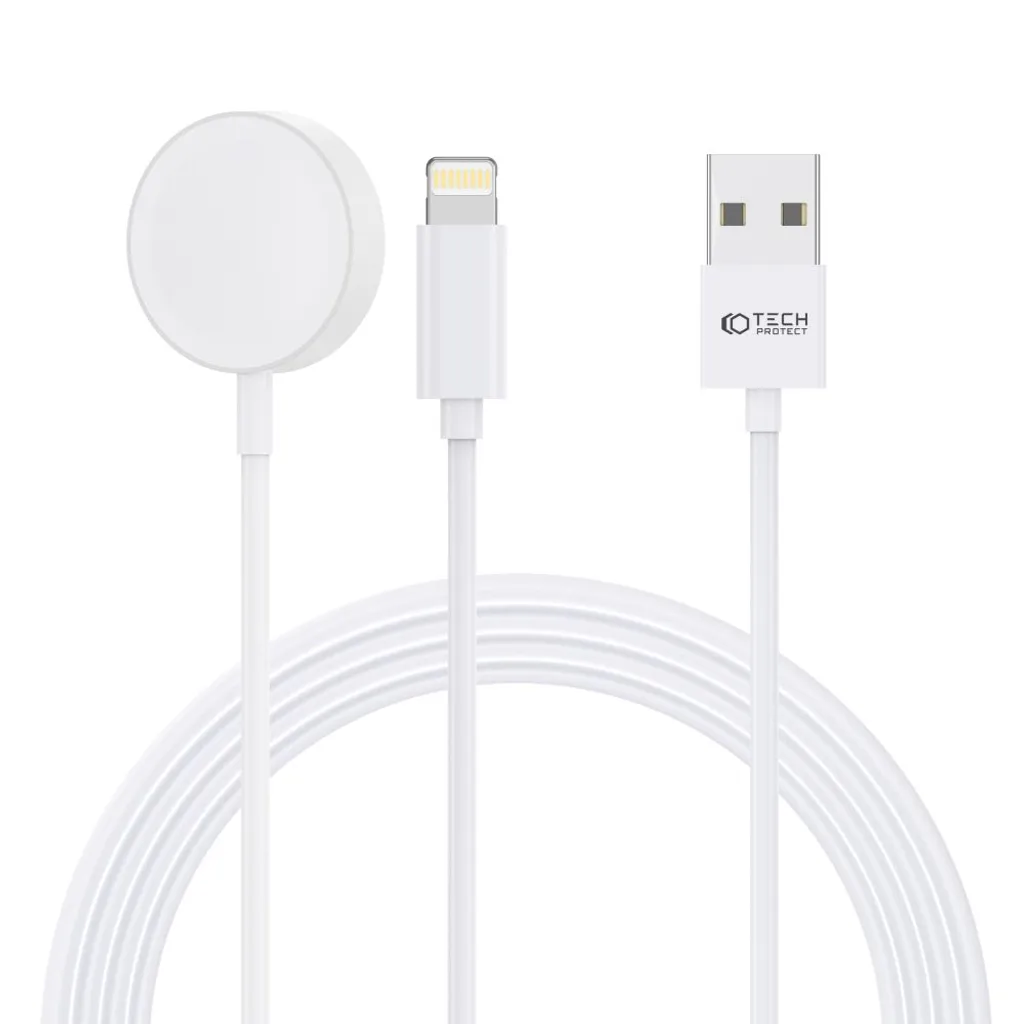 Tech-Protect Cavo Magnetico 2 in 1 Apple Watch e iPhone 1.5m Bianco