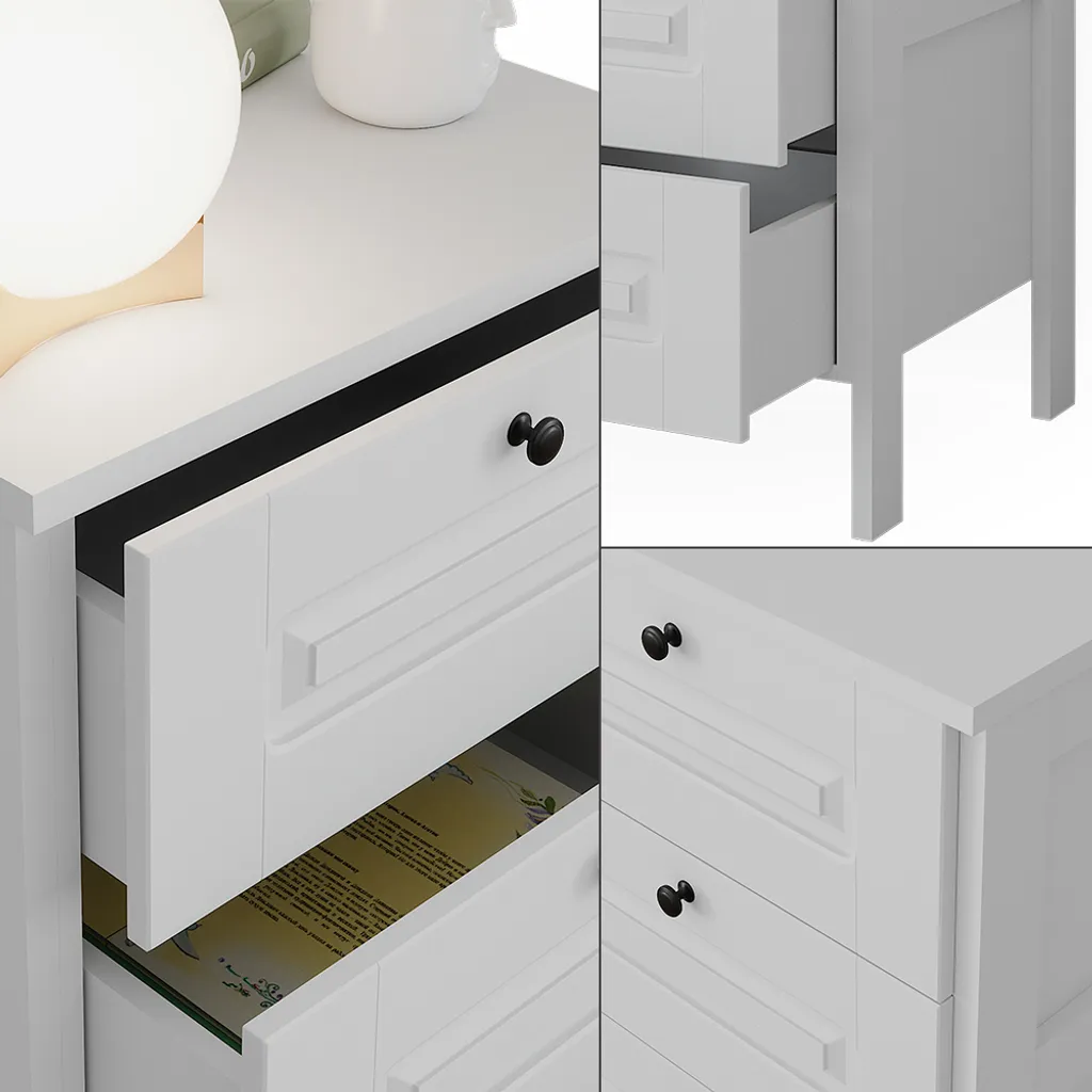 Commode Blanche 60x88.4cm Vitalispa Ajaton - Finition Mate et Durable - 6