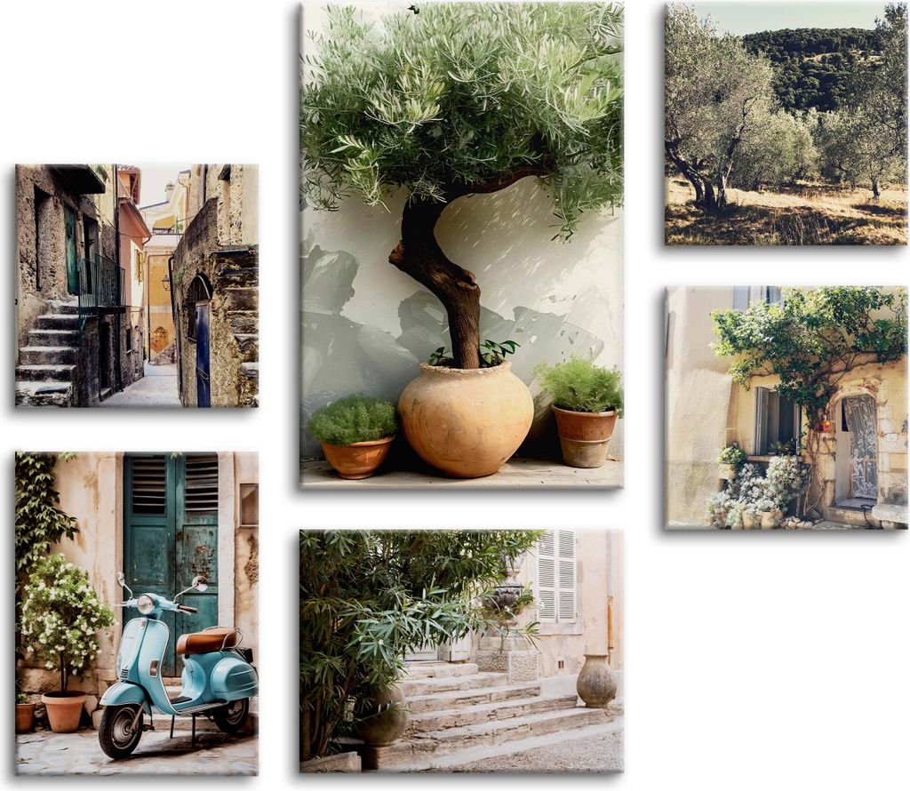 Set Bilder Galerie Italien Italienisches Meer 6-teilig Produktbild 