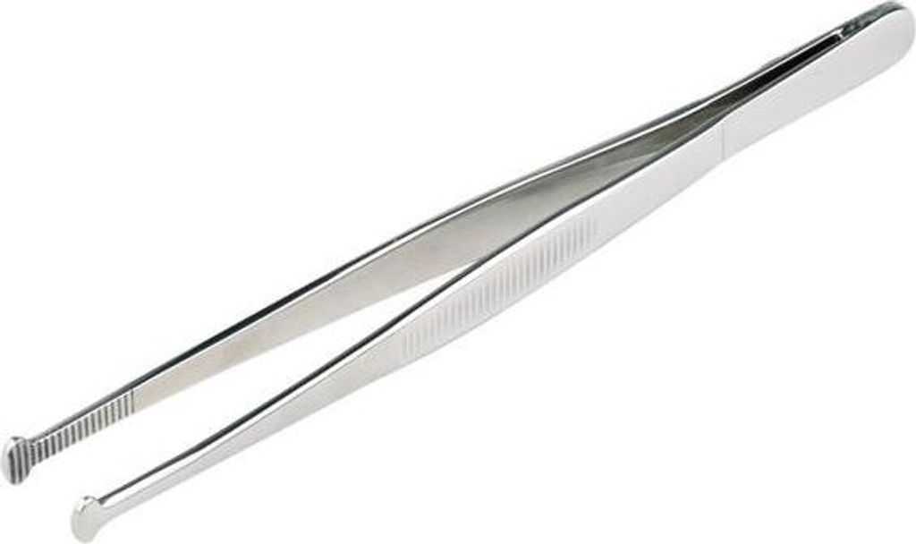 APS 75808 Pinzettenzange, Edelstahl hochglanzpoliert, abgerundete Spitzen, geriffelte Grifffläche, Länge 14,5 cm