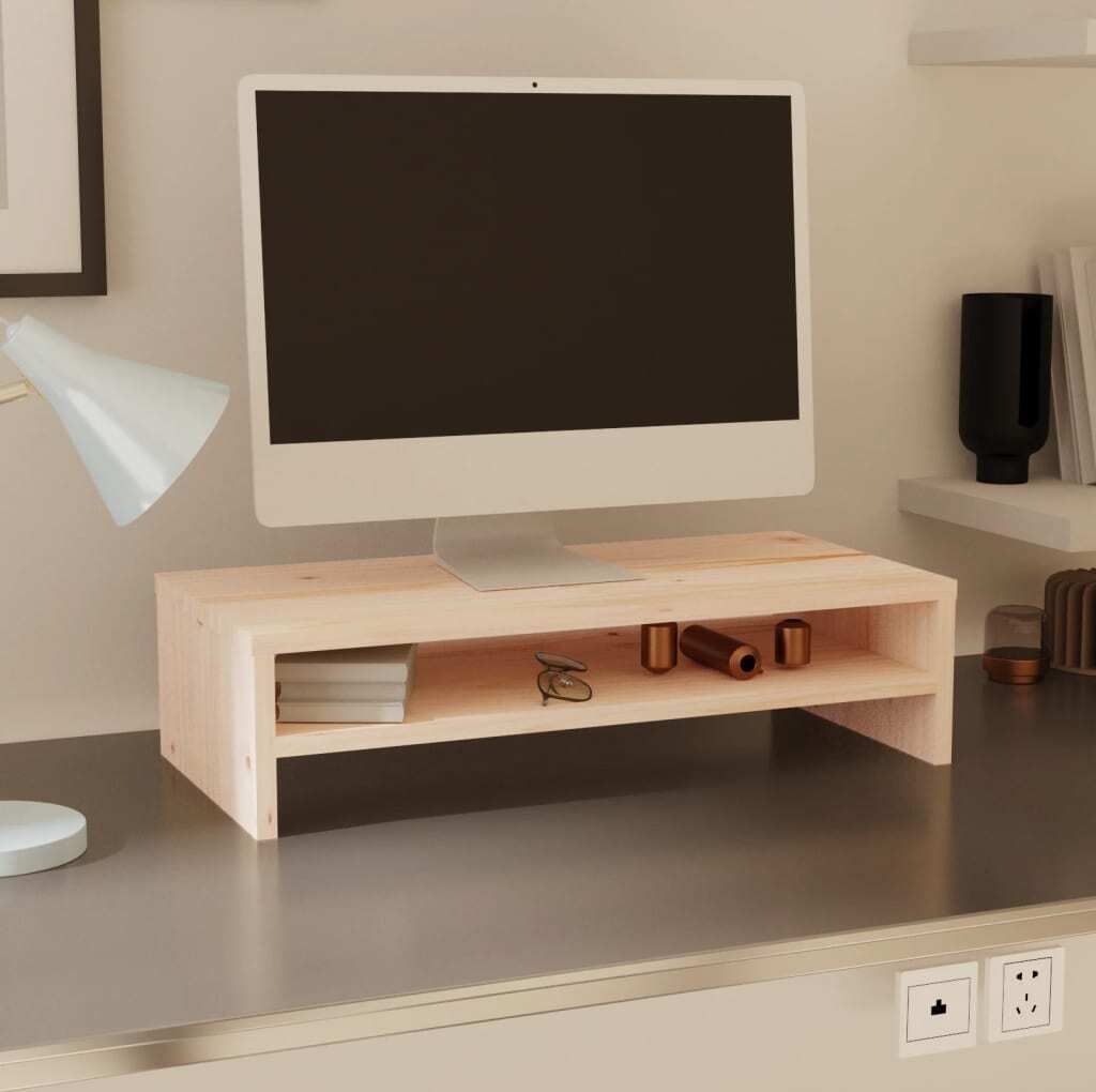 Maison Exclusive - Monitorständer 50x24x13 cm Massivholz Kiefer