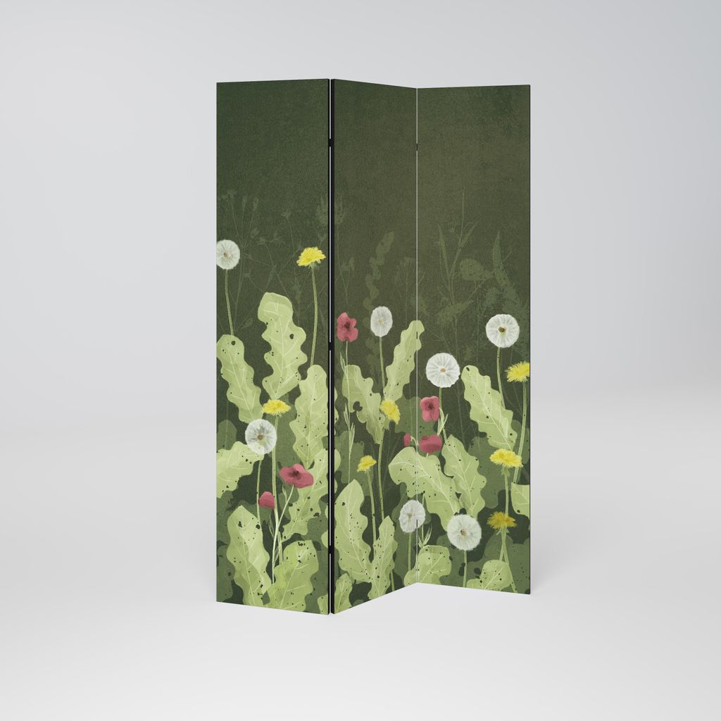 SpaceRebels Paravent Raumteiler - 3-teilig Raumtrenner, Druck 2-Seite - Raumtrenner - Trennwand Wohnung - Room Divider - Spanische Wand Deko Modern...
