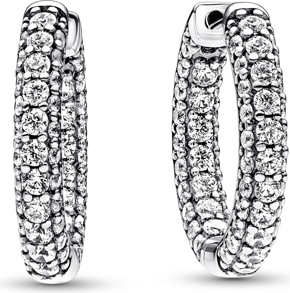 Boucles d'oreilles Pandora Timeless Pavé Anti-ternissement Argent 925