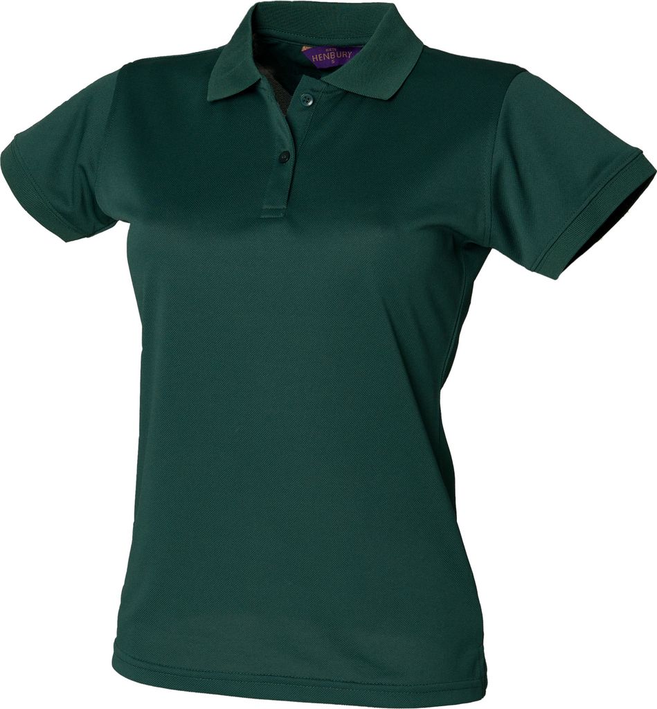 Henbury Damen Coolplus Polo-Shirt / Polohemd, RW636 (2XL) (Flaschengrün)