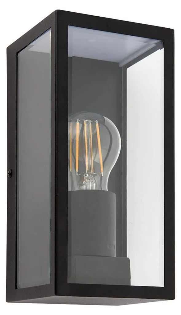 Éclairage de terrasse OXFORD noir mat IP44 pour entrée de maison