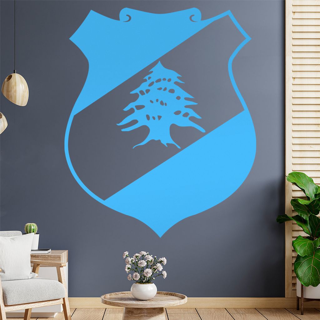 Libanon Wappen Wandtattoo Wandaufkleber Wall Sticker - Dekoration, Küche, Wohnzimmer, Schlafzimmer, Badezimmer