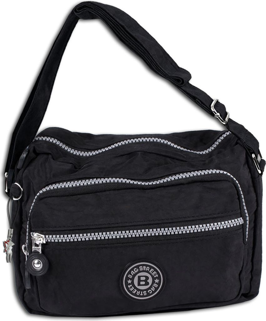 Bag Street Damenhandtasche Tasche Crinkle Nylon schwarz Produktbild 