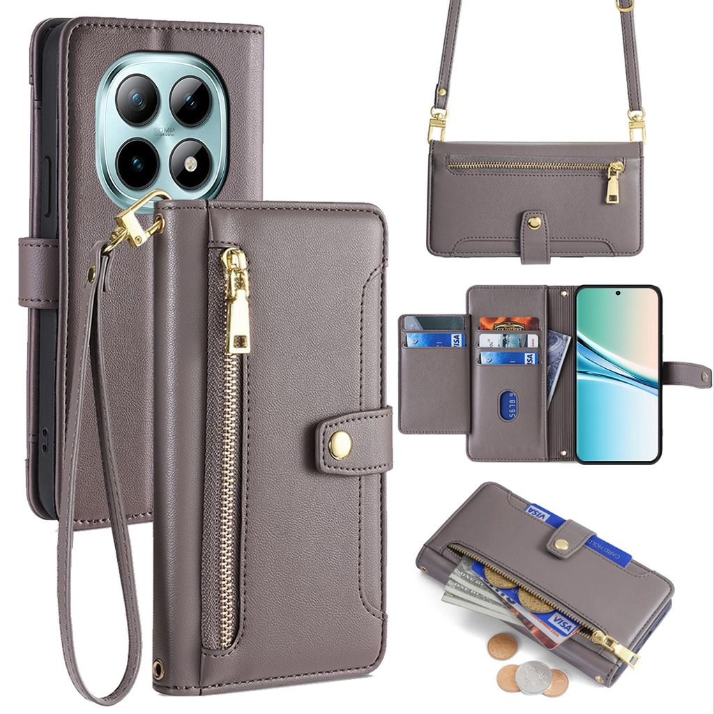 Handykette Kunstleder für Xiaomi Redmi Note 15 4G / 5G Grau