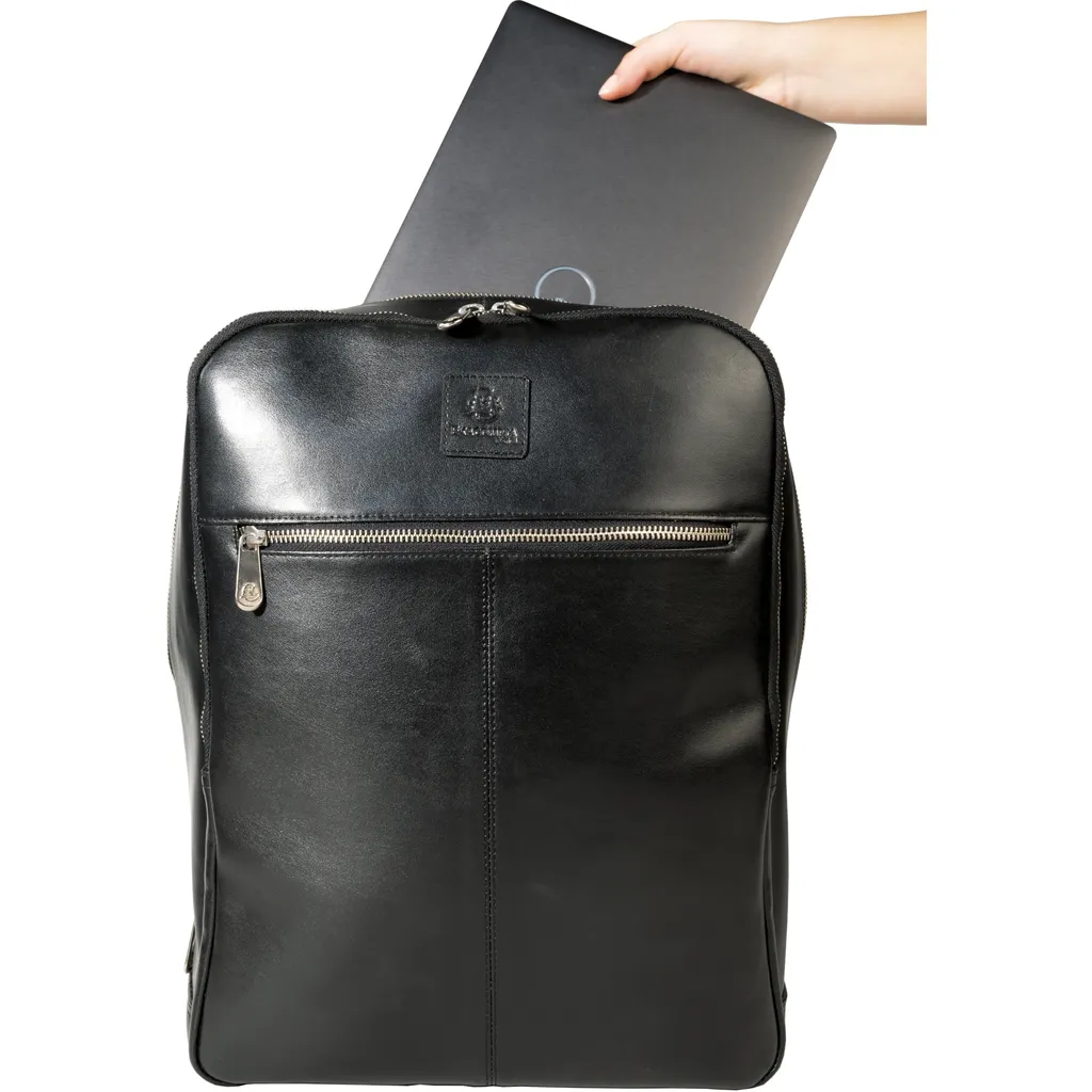 Sac à dos en cuir véritable pour ordinateur portable 15 pouces Exactive