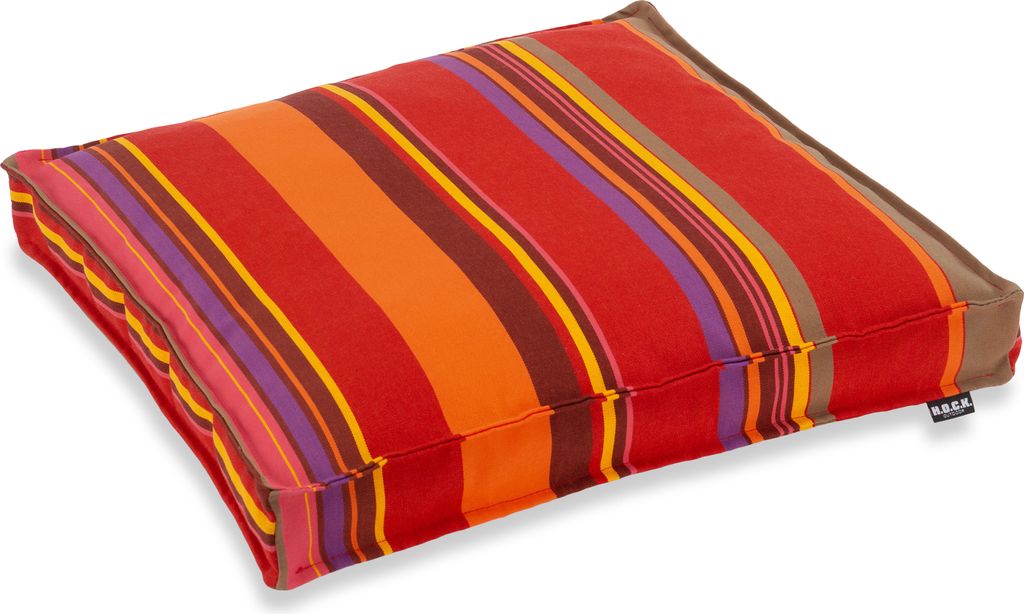 H.O.C.K. Yucatan Outdoor Sitzkissen Stuhlkissen: Wasserabweisend und Lichtecht für den Garten 50x50x5cm rot