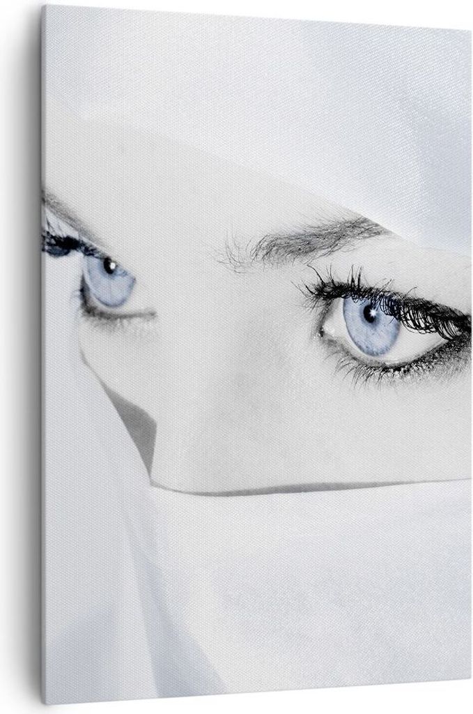 Bild auf Leinwand - Leinwandbild - Einteilig - Schönheit Gesicht Mädchen Mode - 70x100cm - Wand Bild - Wandbilder - Leinwanddruck - Wanddekoratio...