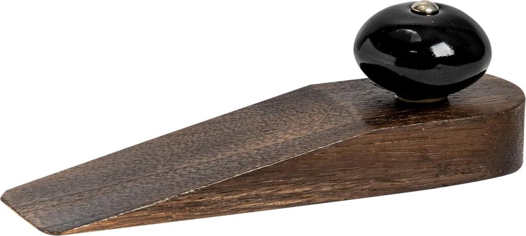 Traditionelle Vintage Tür Stopper Keil - schwarz
