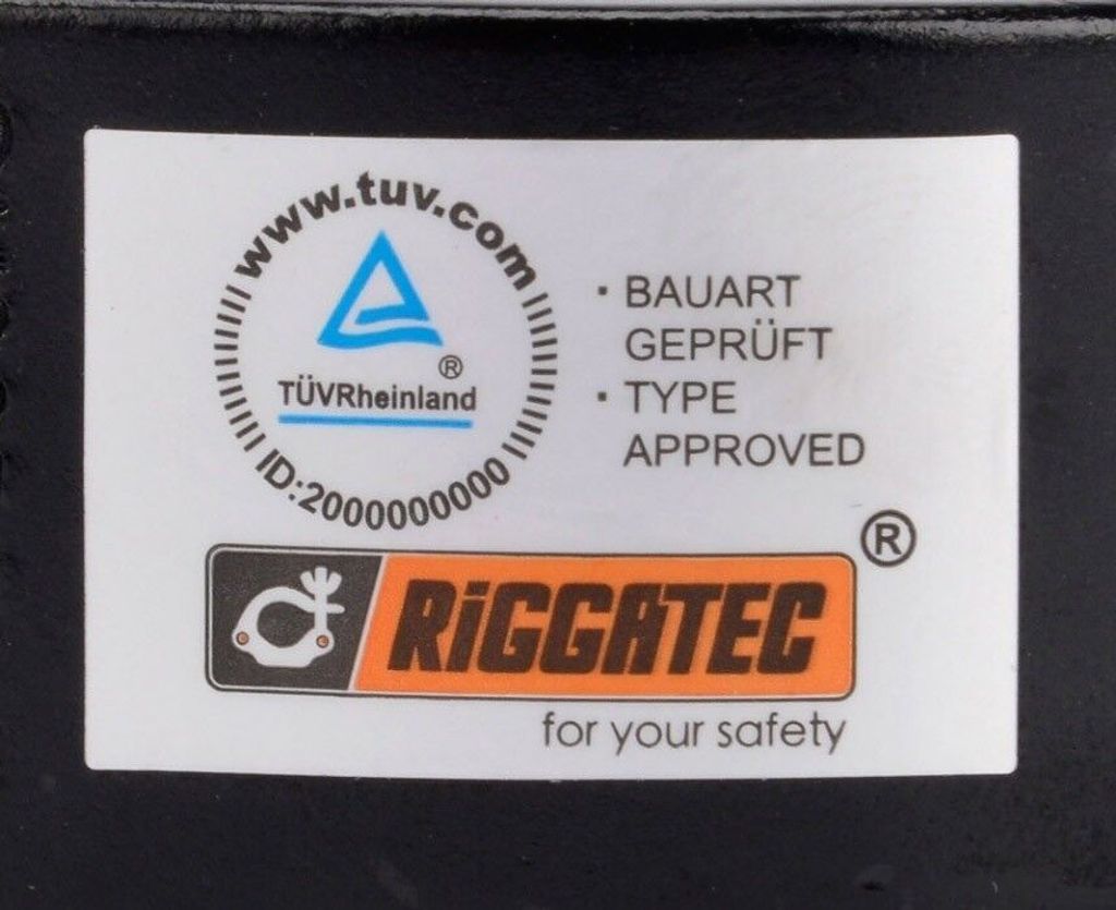 Riggatec Halbschellenhaken - Multi Clamp schwarz bis 250 kg (48 - 51 mm)