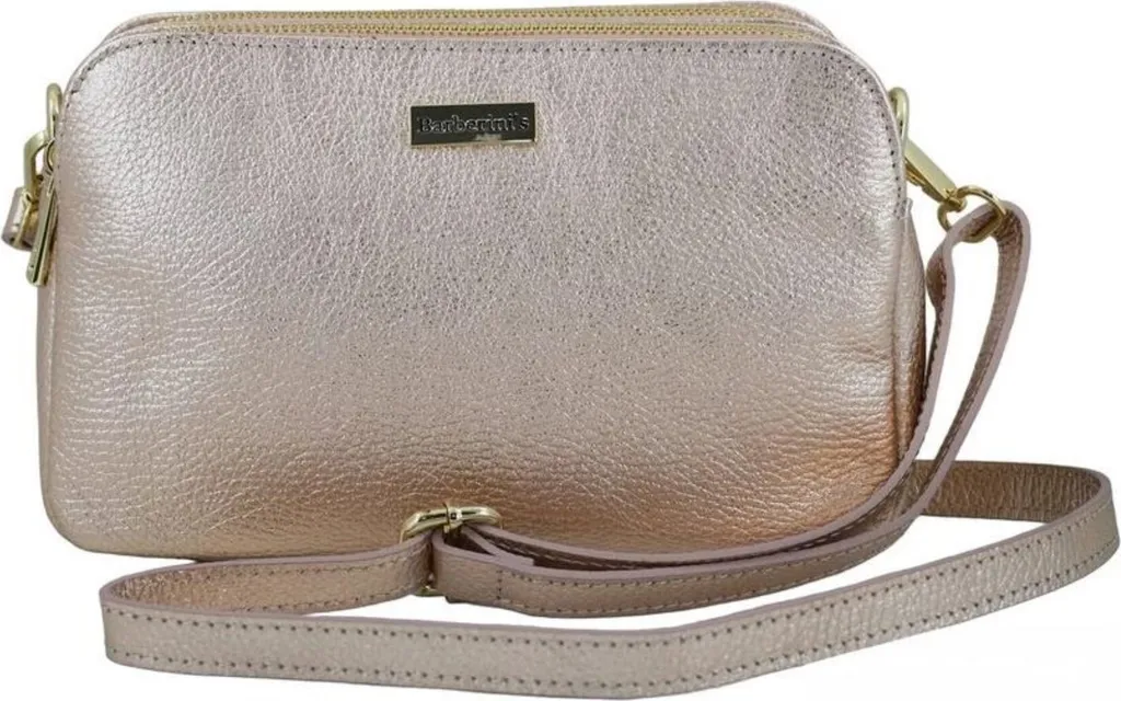 Borsa Barberini's 9781868671 in Vera Pelle Granata - Made in Italy