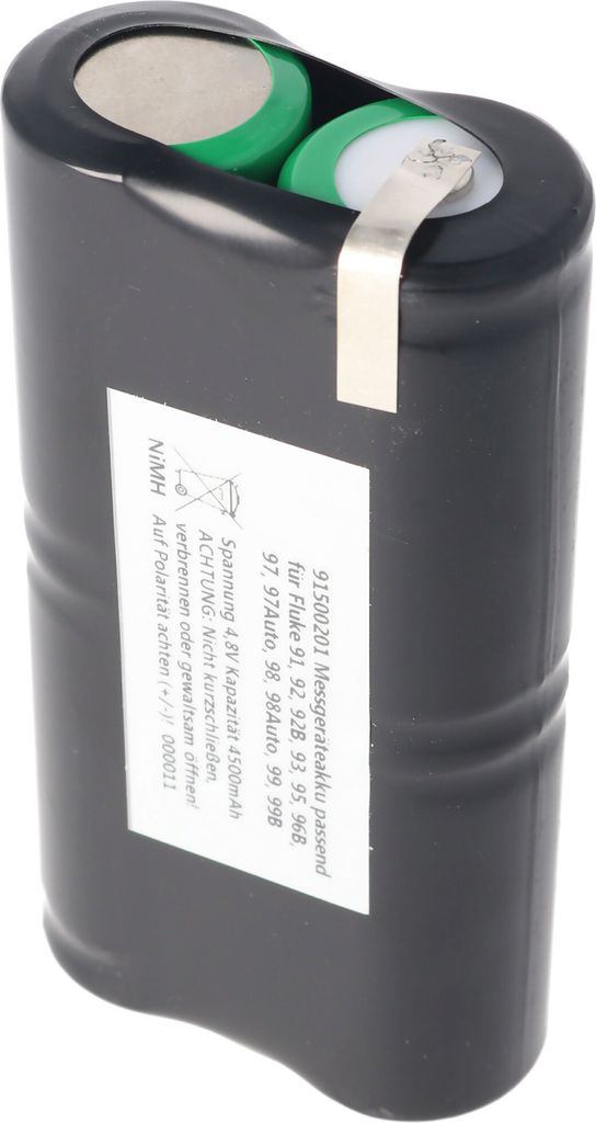 Akku NiMH passend für den Fluke ScopeMeter PM9086/11 Akku 4,8 Volt, 4500mAh Kapazität: 4500mAh