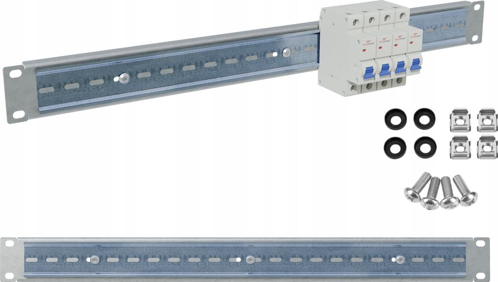 Napäťový rozvádzač RACK 19" 1U/0/24xS DIN TS35/TH35 Obrázok produktu 