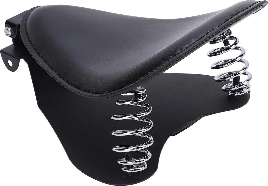 Sella Moto Bobber Monoposto Nera - Kit Molle e Supporto Acciaio