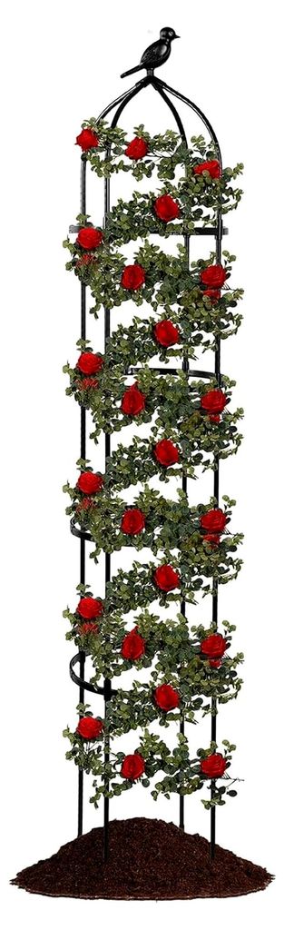 Rankgitter für Kletterpflanzen im Freien | 1,74 m Metall Gartenobelisk | Rankhilfe für Jasmin, Clematis und Rosen im Innen- und Außenbereich, Te...