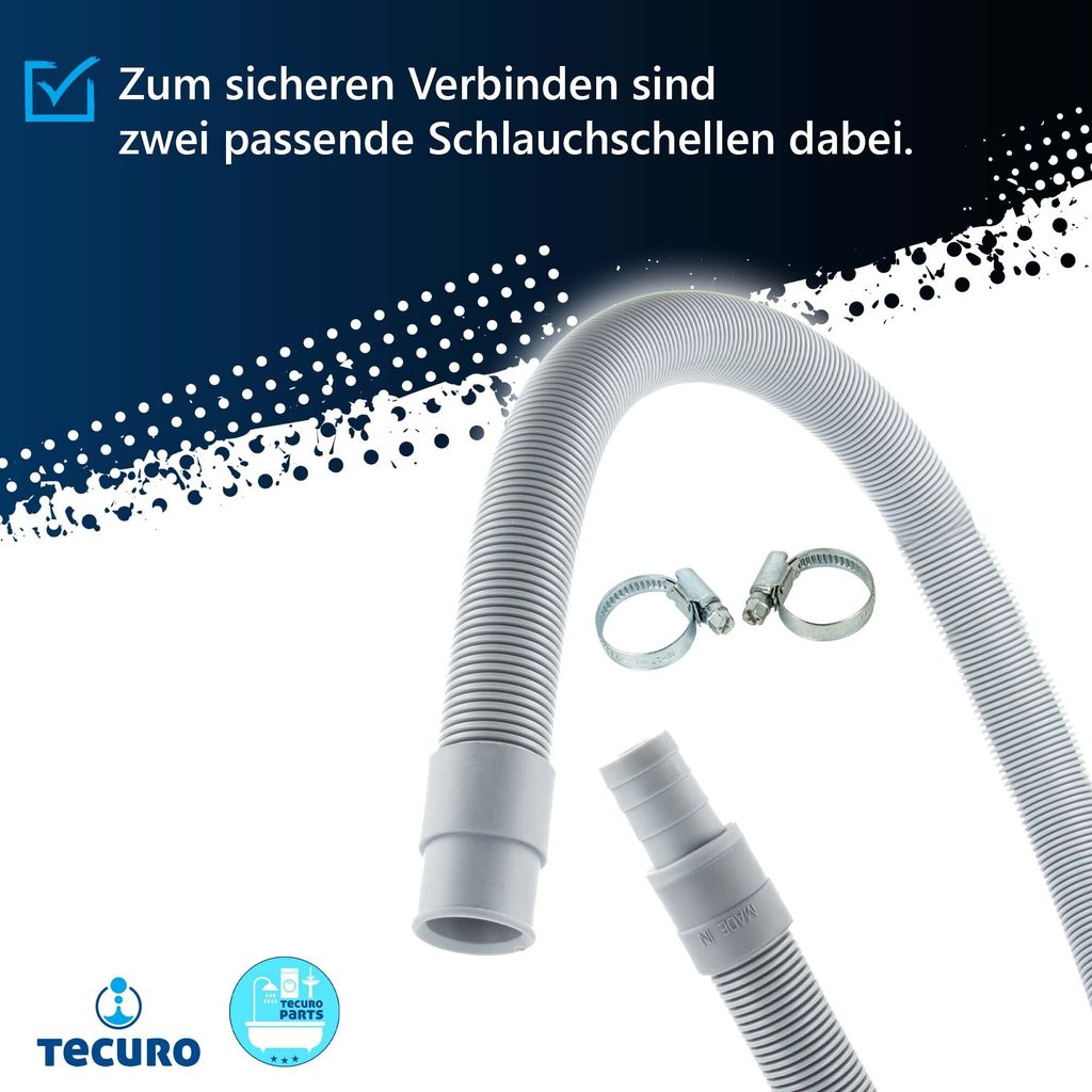 tecuro Ablaufschlauch-Verlängerung 1,0 m (geeignet für Produktbild 5