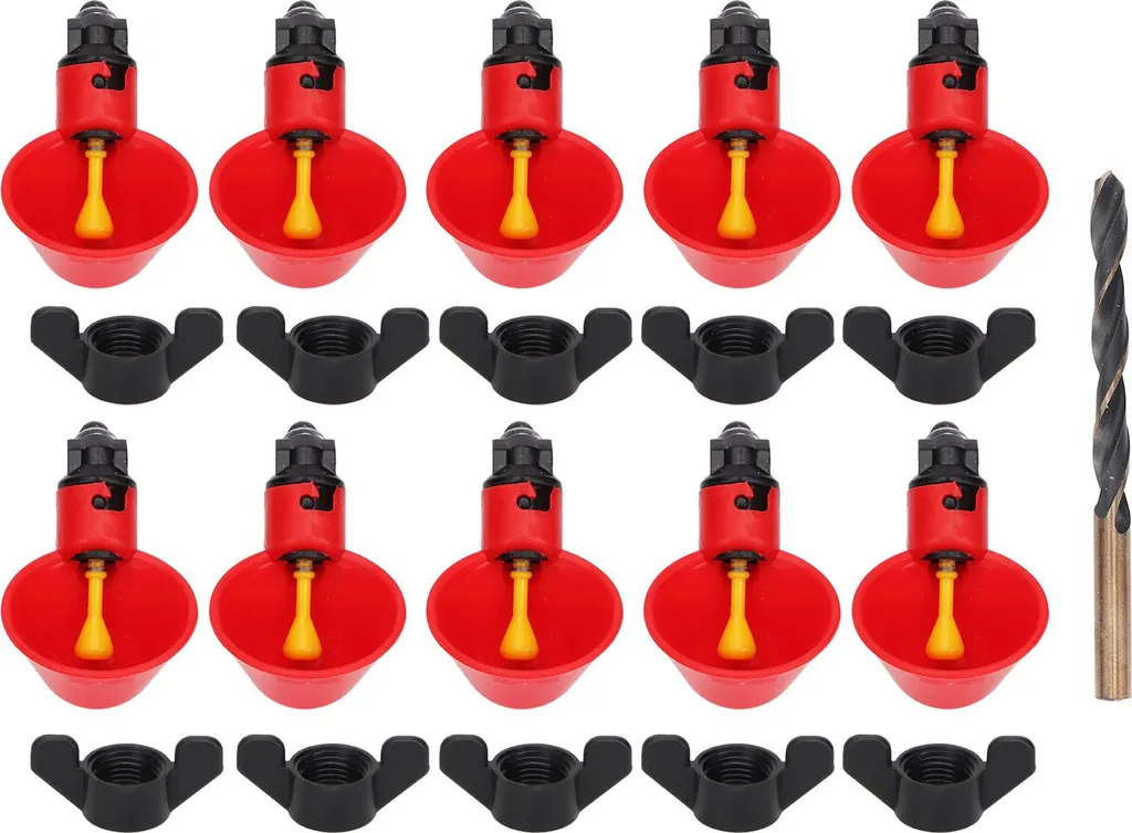 Set 6 Bicchieri Automatici per Polli: Sistema Abbeveraggio Professionale