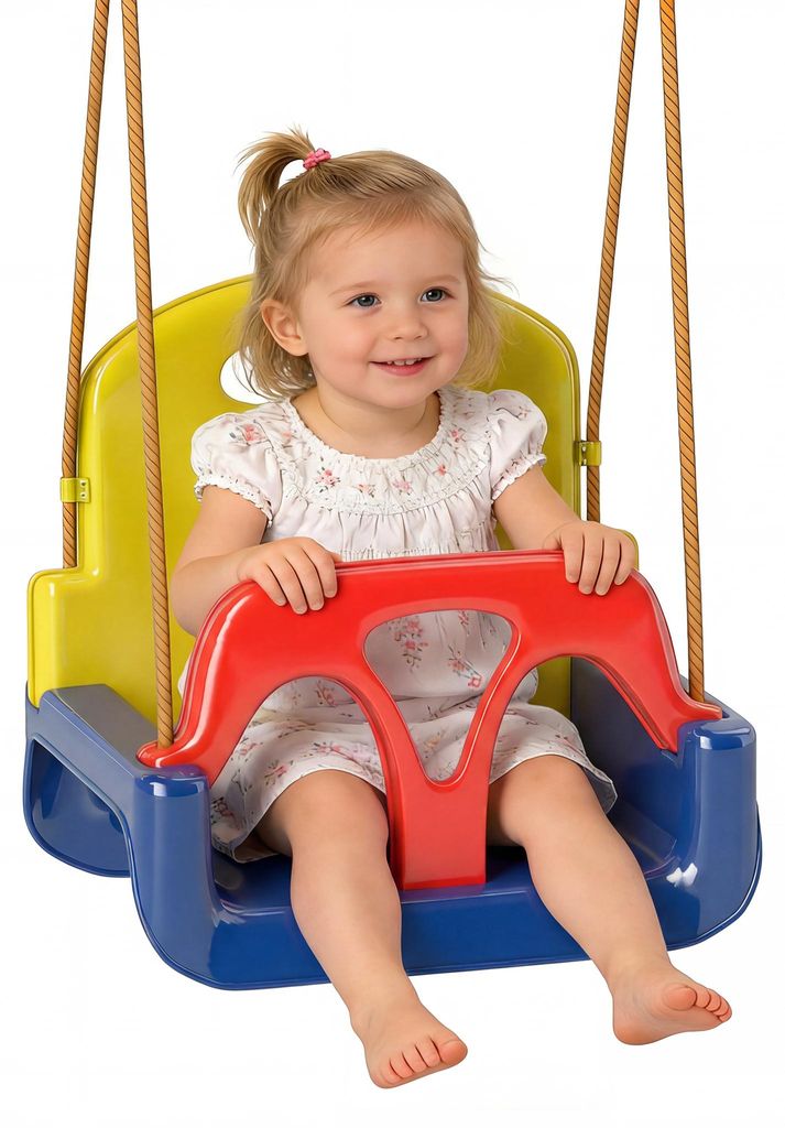 Outsunny 3 in 1 Kinderschaukel verstellbar mit Rückenlehne, Anschnallgurt