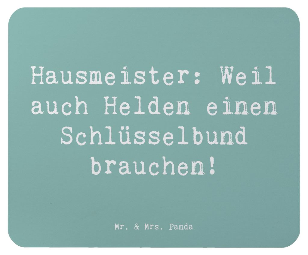 Mr. & Mrs. Panda Mauspad Spruch Hausmeister Held - Meeresbrise - Geschenk, Berufsalltag, Bewohner, Berufe, Wertschätzung, Werkzeug, pc mousepad, l...