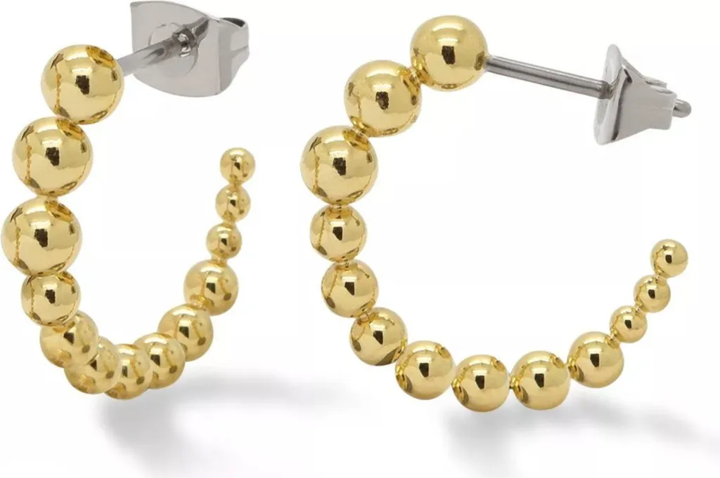 Boccia Gioiello Donna Orecchini Orecchini a Cerchio Titanio Oro