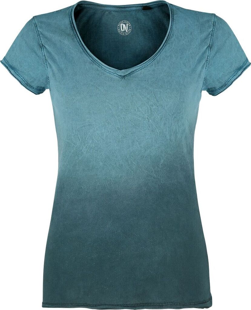 Outer Vision T-Shirt Damen Sasha türkis Basics 100% Baumwolle XL