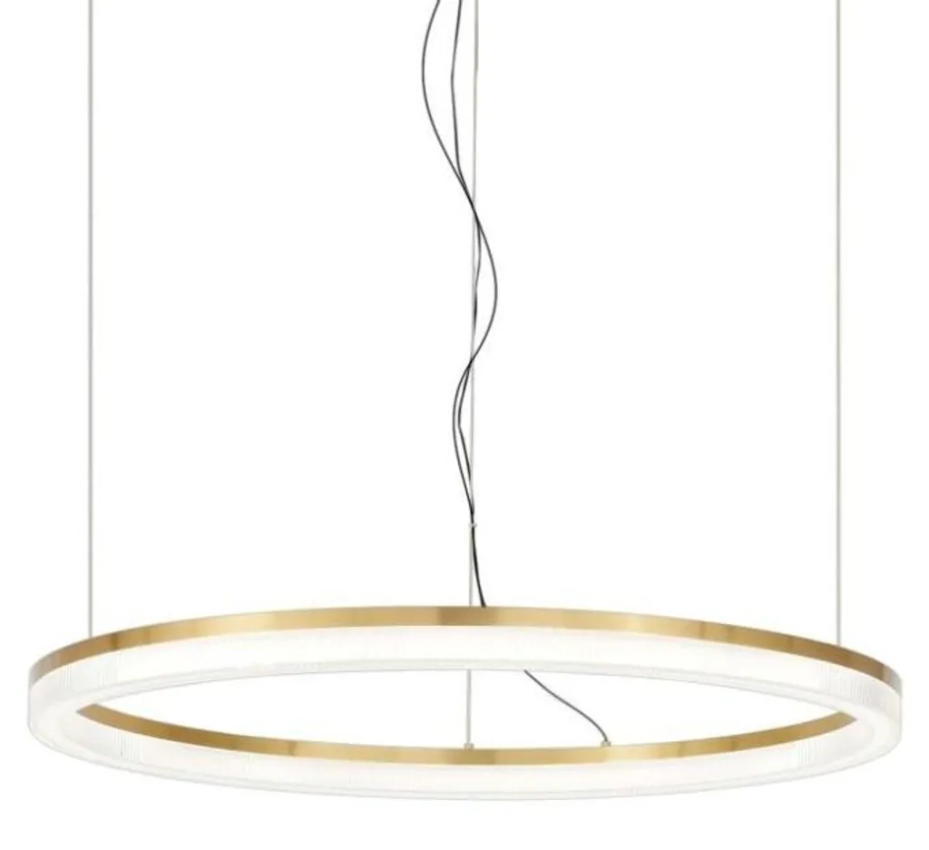 Lustre LED 30W Crown Metal Brass à Éclairage Chaud 3000K Style Moderne