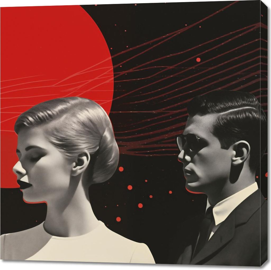 Bild 100x100cm Futuristisches Retro Schikane