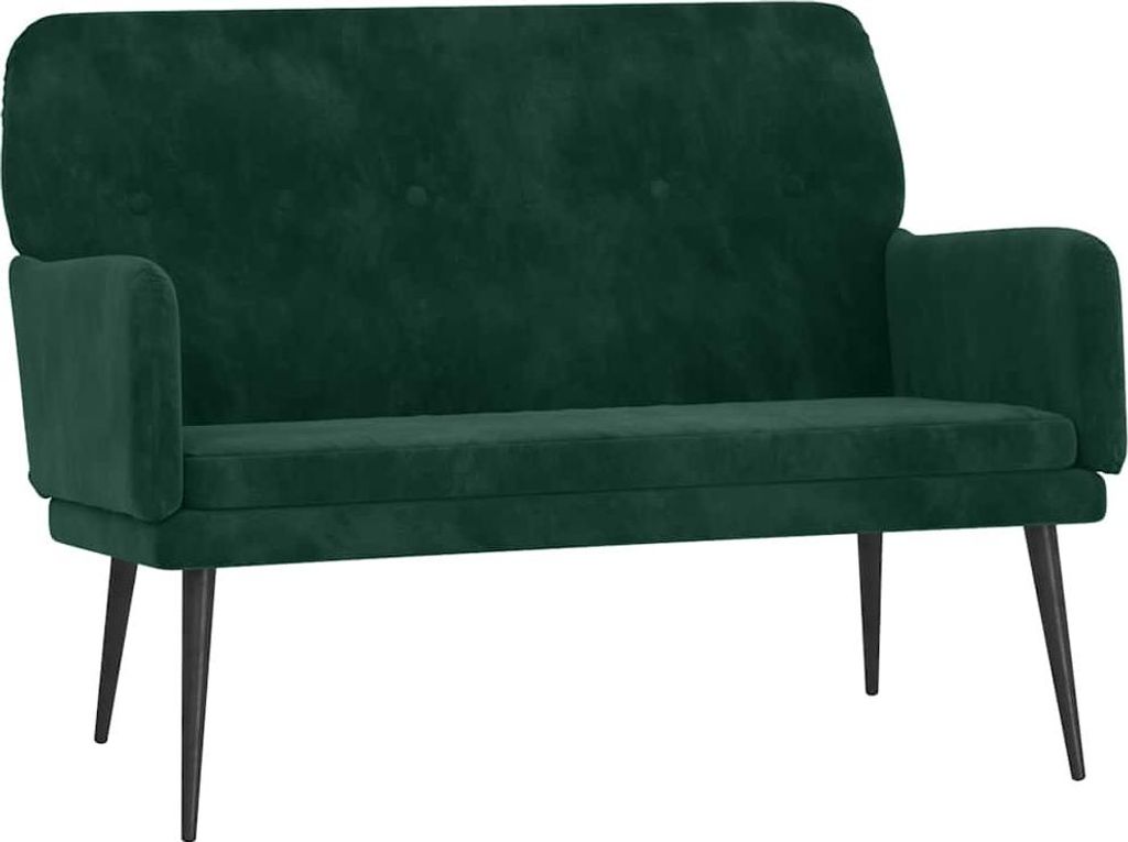 vidaXL Sitzbank Dunkelgrün 108x79x79 cm Samt