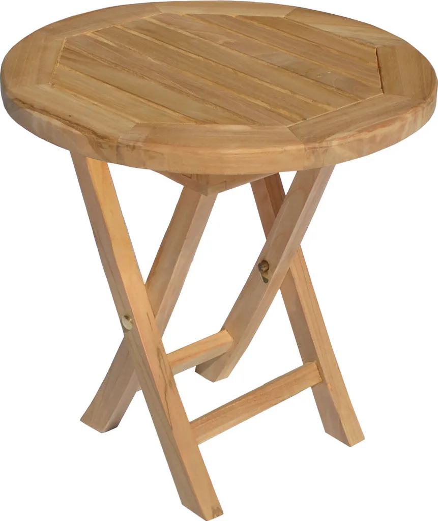 Table d'appoint en teck massif 50cm LOMBOK - Qualité premium durable