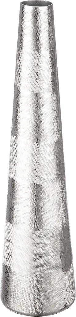 Vase sol incassable argenté Sinar 48 cm en aluminium pour déco chic