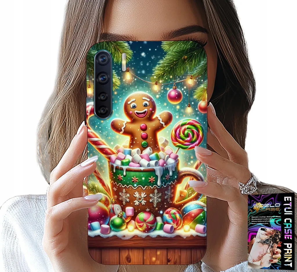 Kit Protezione Oppo A91: Cover Natale Vetro + Pellicola Protettiva 9H