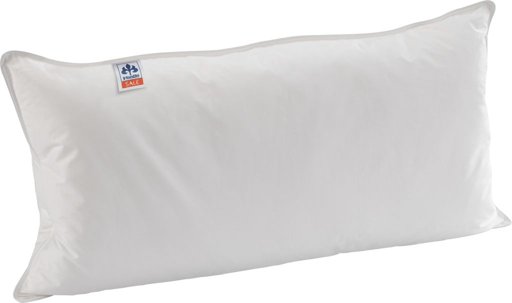 A white pillow on a white background.