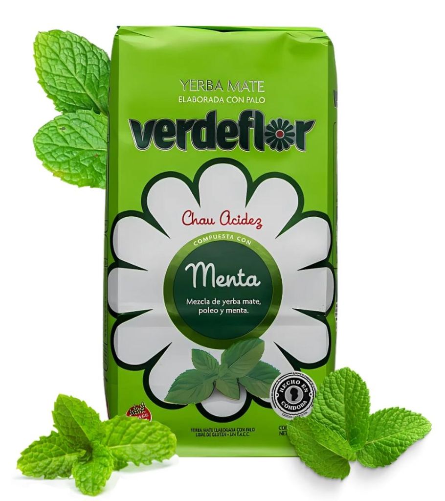 Yerba Mate Verdeflor con Menta, 0,5 kg (sabor a menta), 500 Imagen del producto 