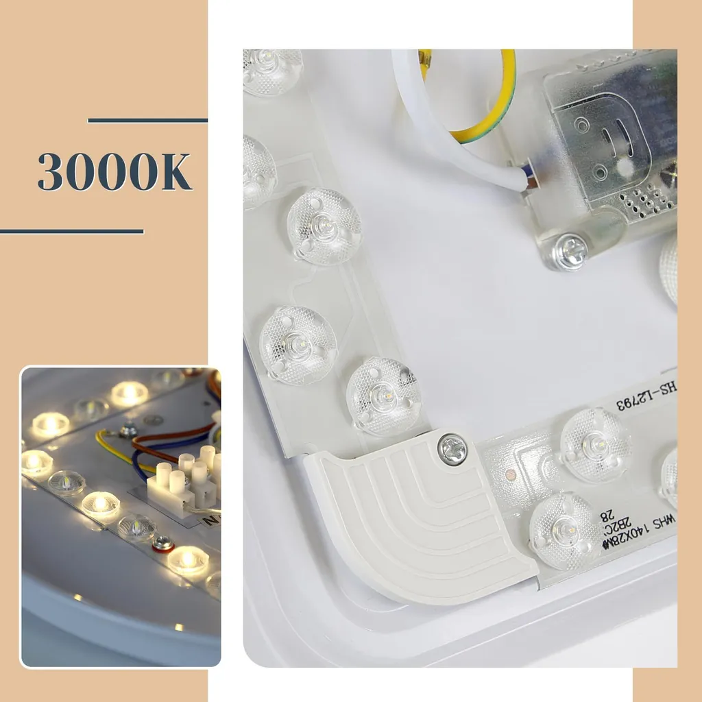 ZMH lampada a soffitto LED camera da letto Ø25cm corridoio lampada soffitto 12W cucina lampada cielo stellato bianco caldo 3000K illuminazione soffitto rotondo per corridoio camera dei bambini sala da pranzo - 6