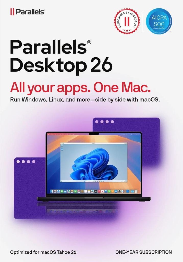 EDU - Parallels Desktop 26 Standard für MAC / 1 PC / 1 Jahr / Schulversion / Lizenz per E-Mail