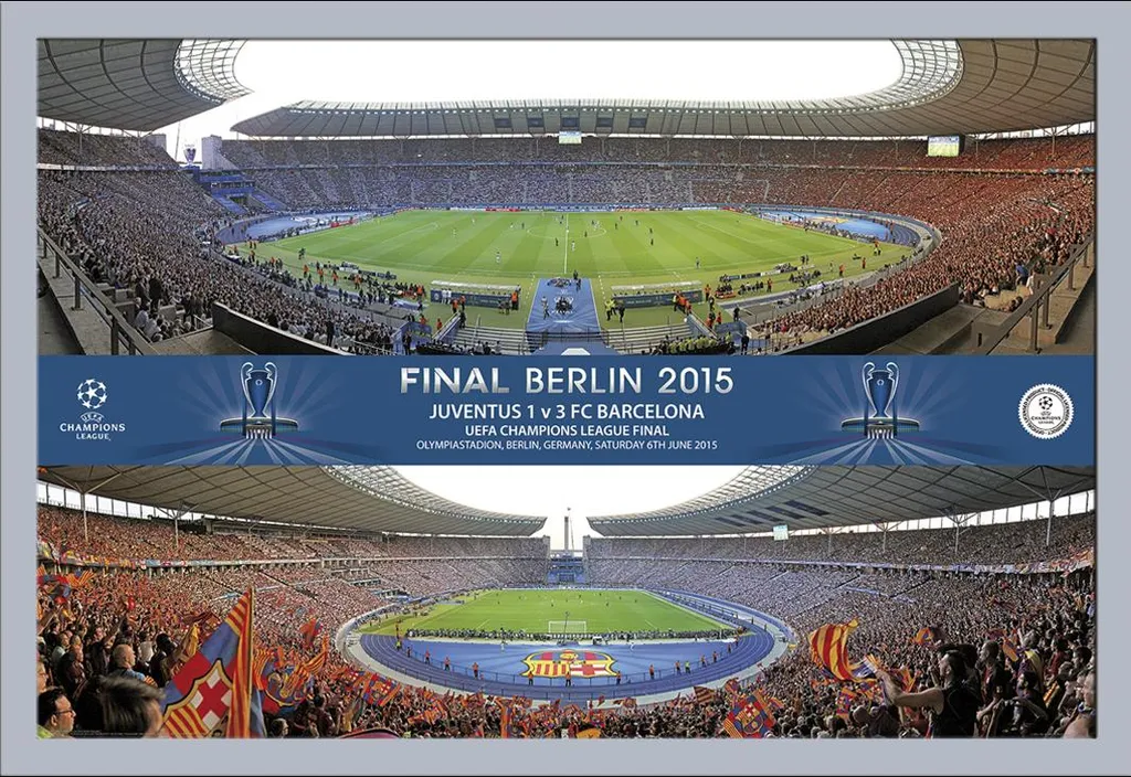 Set Poster FC Barcelona + Cornice Shinsuke Argento 61x91,5 Prezzo Outlet