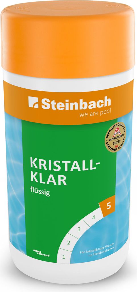 Steinbach | Poolpflege Kristallklar | flüssig | 1 Liter | Produktbild 