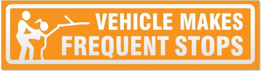 Kiwistar Frequent Stops Girls invertiert Magnetschild Schild magnetisch - 30cm Orange - Magnetfolie für Auto PKW Kfz