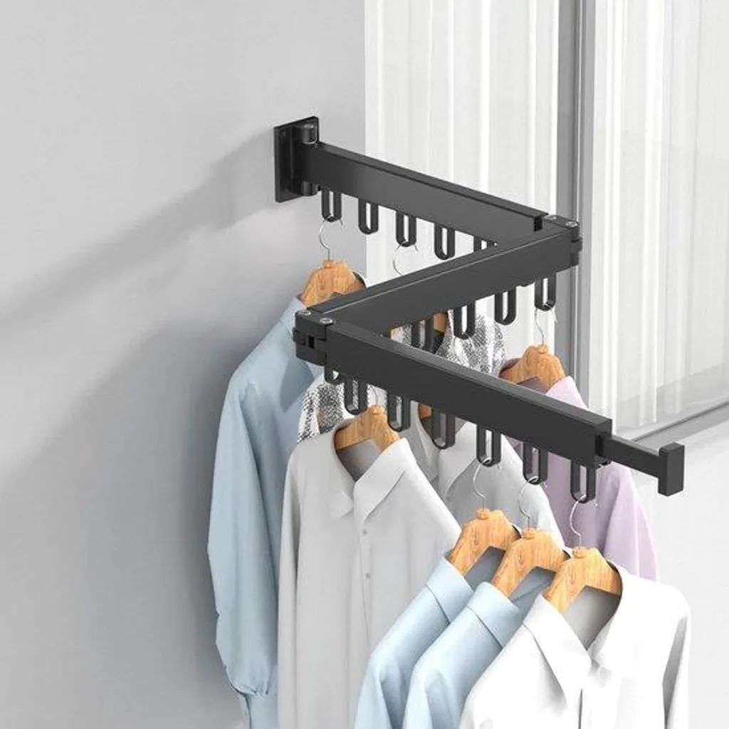 Penderie mobile gain de place avec 3 étagères et crochets de suspension