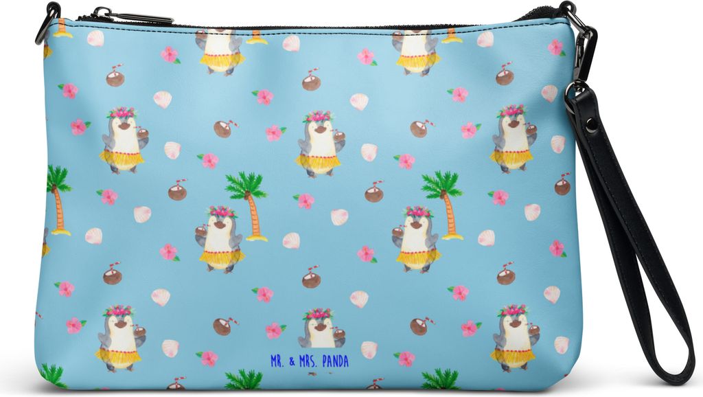 Mr. & Mrs. Panda Damentasche Pinguin Kokosnuss - Blau - Geschenk, Handtasche Damen, Umhängetasche, Erholt, Tanzen, Tasche, Urlaub, Damenhandtasche...